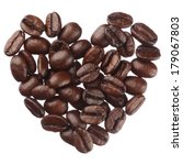 Coffee Beans Heart Isolated On...