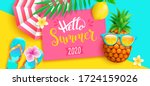 hello summer 2020 bright... | Shutterstock .eps vector #1724159026