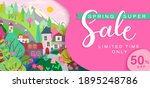 spring sale card with... | Shutterstock .eps vector #1895248786