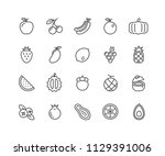 simple set of fruits vector... | Shutterstock .eps vector #1129391006