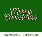 merry christmas wording on... | Shutterstock . vector #348534890