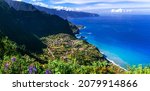 Small photo of Beautiful view and nature scenery of Madeira island . Viewpoint Miradouro da Beira da Quinta in northern part near Sao Jorge. Portugal travel