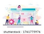 business team working together... | Shutterstock .eps vector #1761775976