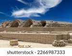 Small photo of Luxor, Egypt. Partial view of the nobles' tombs in ancient necropolis Valley of the Queens where the wives of pharaohs were buried in ancient times from 1550 to 1070 BCE. Known as Ta-Set-Neferu.