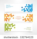 vector set of three header... | Shutterstock .eps vector #132764123
