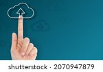 cloud uploading concept on... | Shutterstock . vector #2070947879
