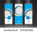 roll up banner stand design.... | Shutterstock .eps vector #270345383