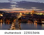 Prague By Night. Top View