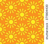 cute seamless  pattern of sun.... | Shutterstock . vector #375804430