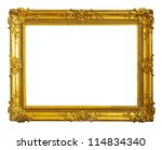 Gold Picture Frame. Isolated...
