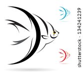 Vector Image Of An Angel Fish...