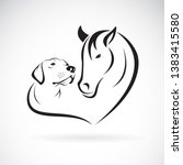 Vector Of Horse And Dog...