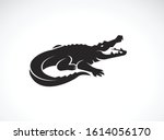 Vector of crocodile design on white background. Wild Animals. Reptile. Easy editable layered vector illustration.