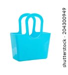 blue plastic bag isolated on... | Shutterstock . vector #204300949