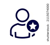 best employee icon. star member ... | Shutterstock .eps vector #2115074000