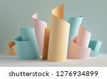 3d render  paper ribbon rolls ... | Shutterstock . vector #1276934899