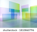 3d Render  Abstract Geometric...