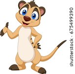 Cartoon Meerkat Posing