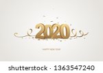 happy new year 2020. golden 3d... | Shutterstock .eps vector #1363547240
