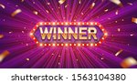 winner. retro winner... | Shutterstock .eps vector #1563104380