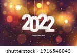 happy new year 2022. hanging... | Shutterstock .eps vector #1916548043