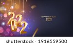 happy new year 2022. hanging... | Shutterstock .eps vector #1916559500