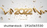 happy new year 2022. golden... | Shutterstock .eps vector #1916565530