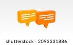 3d chat bubble talk icons... | Shutterstock .eps vector #2093331886