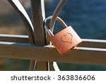 Love Lock Engraved With A Heart ...