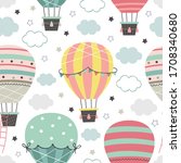 Seamless Pattern With Hot Air...