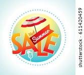 summer sale banner design... | Shutterstock .eps vector #611420459