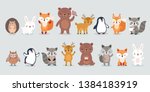 woodland characters    bear ... | Shutterstock .eps vector #1384183919