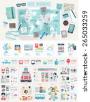 travel infographic set with... | Shutterstock .eps vector #265033259