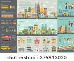 City Life Infographic Set With...