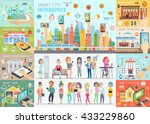smart city infographic set with ... | Shutterstock .eps vector #433229860