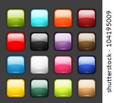 set of glossy button icons for... | Shutterstock .eps vector #104195009