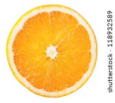 Slice of fresh orange isolated...
