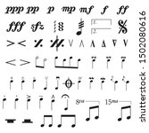 set of musical symbols  ... | Shutterstock .eps vector #1502080616