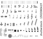 set of musical symbols  ... | Shutterstock .eps vector #1502080619