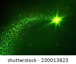 Green Vector Flying Star With...
