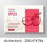 fresh local apples food label... | Shutterstock .eps vector #2081476786