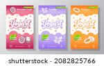 fruits and berries yogurt label ... | Shutterstock .eps vector #2082825766