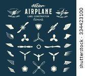 Abstract Vector Airplane Labels ...