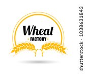logo vector     wheat factory... | Shutterstock .eps vector #1038631843