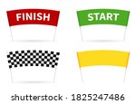 flag start. flag finish for the ... | Shutterstock .eps vector #1825247486