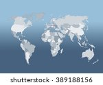 world map with states | Shutterstock . vector #389188156