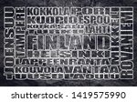 finland cities list in words... | Shutterstock . vector #1419575990