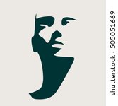 human head silhouette. face... | Shutterstock .eps vector #505051669
