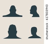 set of silhouettes of a man's... | Shutterstock .eps vector #617833943