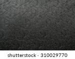 Artificial fabric texture Black with floral classy pattern